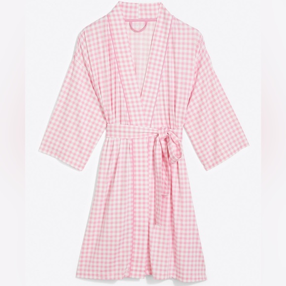 Draper James Other - Draper James, Louise Robe in Light Pink Gingham, size XL